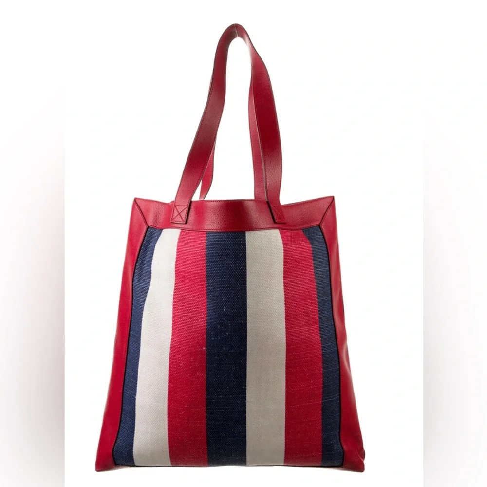 Gucci Logo Stripe Red Tote Bag - Picture 3 of 9